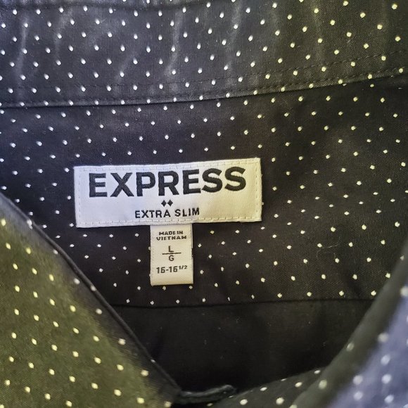EXPRESS MENS EXTRA SLIM CASUAL BUTTON DOWN SHIRT - Picture 4 of 4